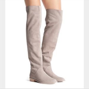 Stuart Weitzman Rocker Chic Boots - Gray/Taupe